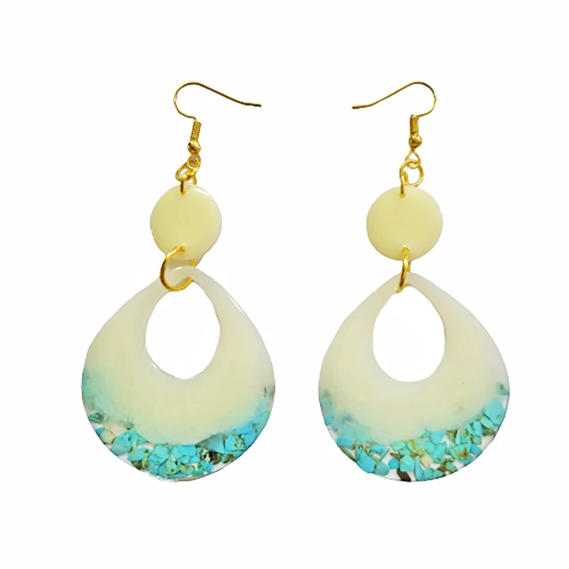 گوشواره دست ساز زنانه مدل  فیروزه