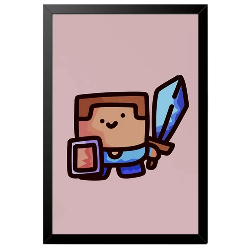 تابلو بکلیت طرح گیمینگ ماینکرفت Minecraft مدل B-po2044 فریم مشکی