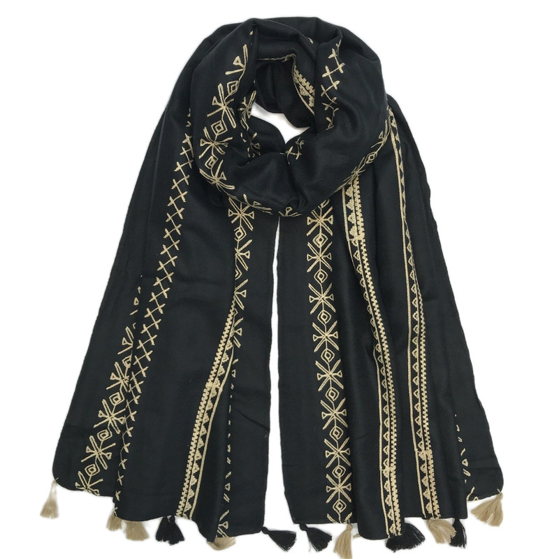 شال زنانه مدل خامه دوزي
