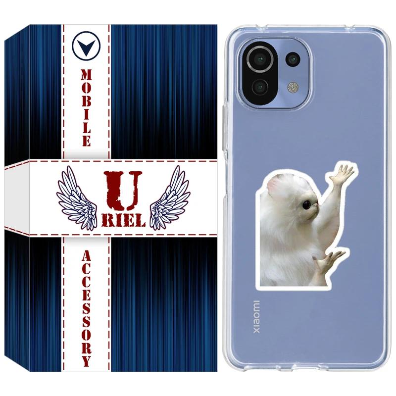 کاور یوریل مدل Clear کد 89 طرح میمون سفید مناسب برای گوشی موبایل شیائومی Mi 11 Lite / 11 Lite 5G NE