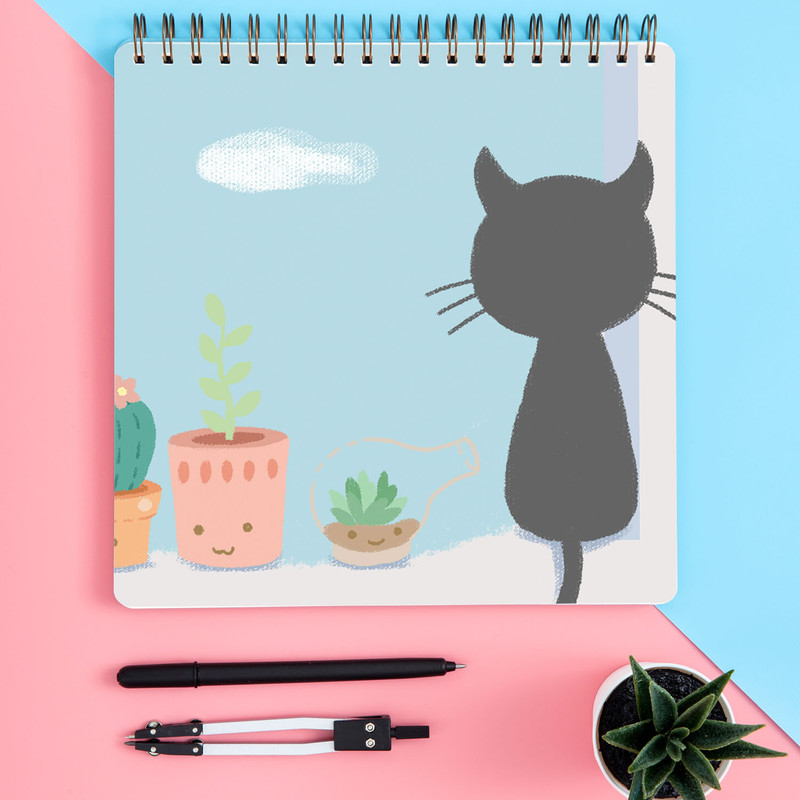 دفتر یادداشت باژیکان طرح گربه کد 20100021