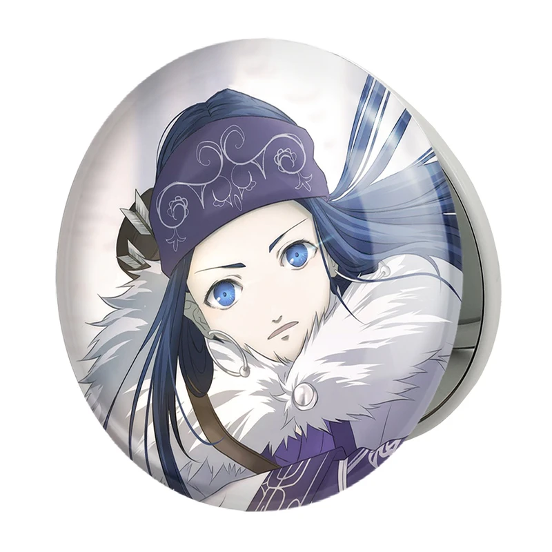 آینه جیبی خندالو طرح اسیرپا انیمه کامویی طلایی Golden Kamuy مدل تاشو کد 23718 