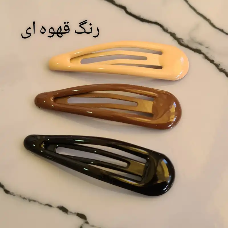 گیره مو زنانه مدل تق تقی کد 0045 مجموعه 6 عددی