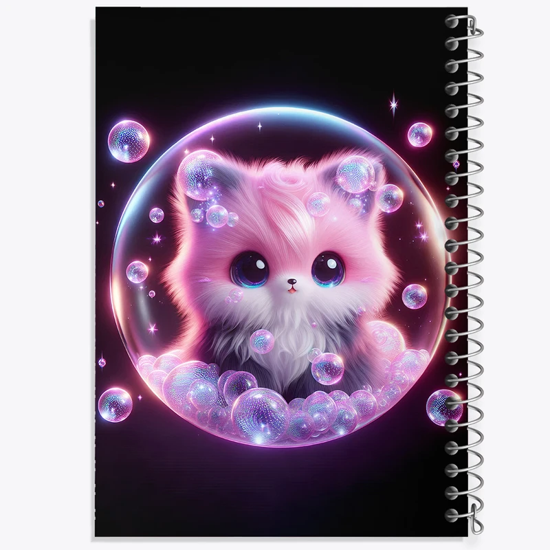 دفتر ژورنال نویسی 50 برگ خندالو مدل نقطه ای طرح گربه بامزه کد F5493