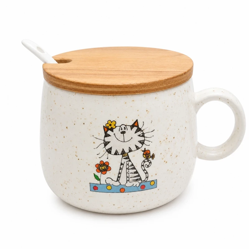 ماگ مدل cat z۱۸ به همراه قاشق