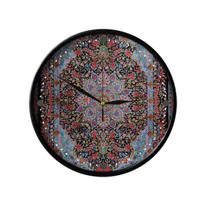 ساعت دیواری مدوپد طرح قالی قم لچک و ترنج مدل C-Ghom152