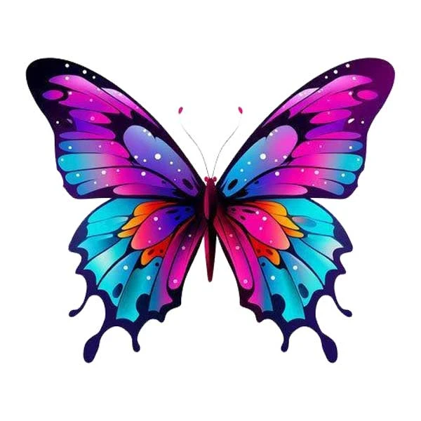 استیکر پارچه و لباس پاد آفرین مدل پروانه کد 476