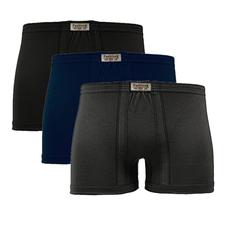 شورت پادار مردانه پنبینه مدل نخ پنبه خالص صادراتی مجموعه 3 عددی