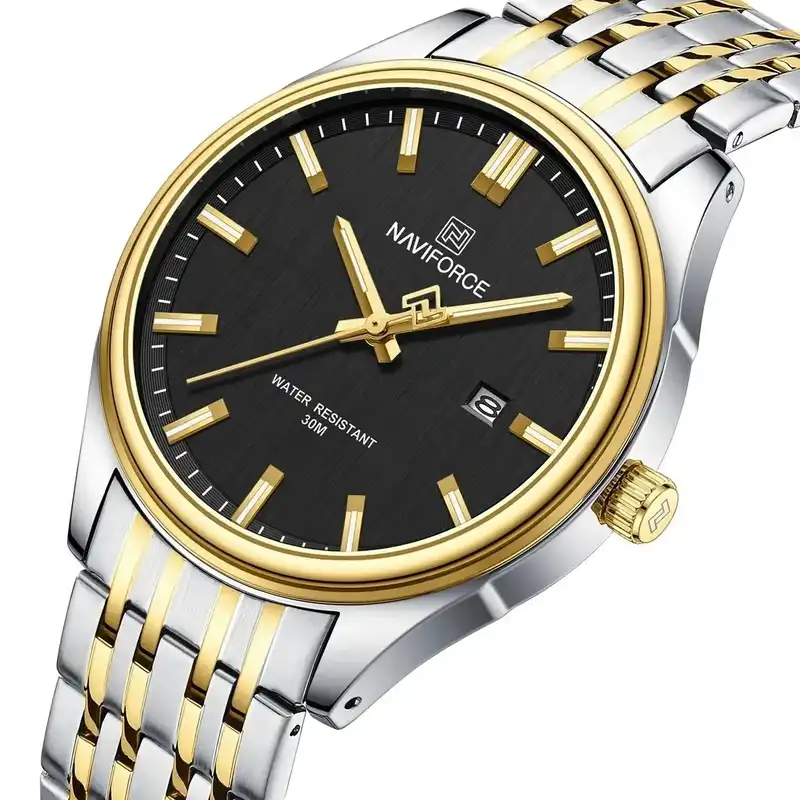 ست ساعت مچی عقربه ای زنانه و مردانه نیوی فورس مدل F8039SGB