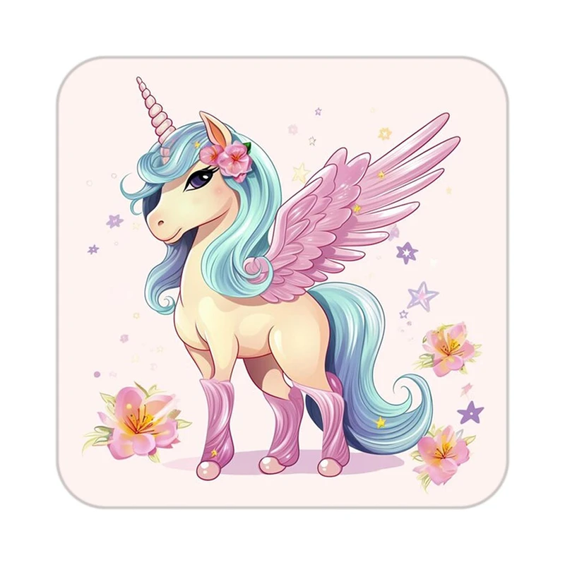 زیر لیوانی کاکتی طرح اسب تک شاخ و یونیکورن مدل mp29993