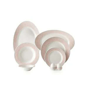   سرویس غذاخوری 74 پارچه چینی زرین ایران مدل ایتالیا کلارا درجه عالی