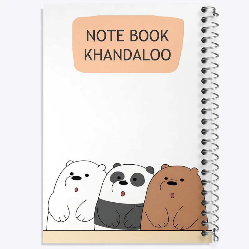 دفتر مشق 50 برگ خندالو طرح سه خرس کله پوک کد N3180