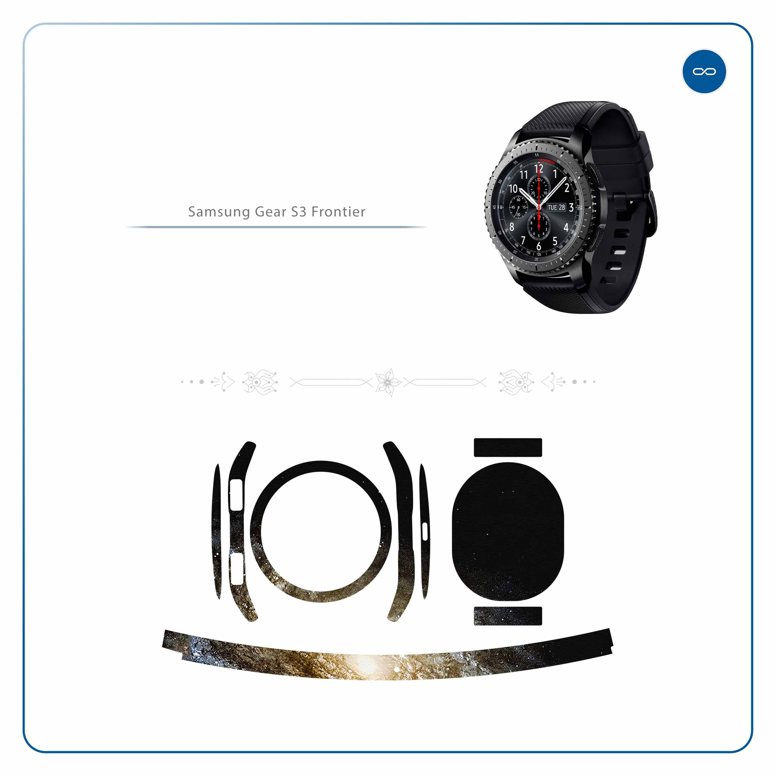 برچسب ماهوت طرح Universe-by-NASA-1 مناسب برای ساعت هوشمند سامسونگ Galaxy Gear S3 Frontier