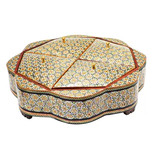 شکلات خوری خاتم کاری مدل 4 درب کد 4d28