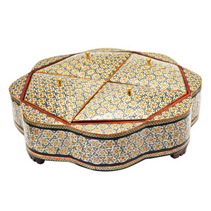 شکلات خوری خاتم کاری مدل 4 درب کد 4d28