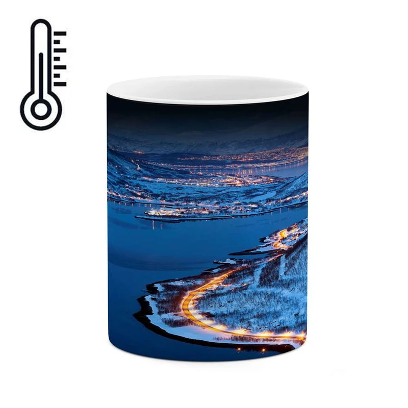 ماگ حرارتی کاکتی مدل منظره برفی کد mgh15058