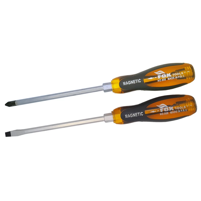 پیچ گوشتی دوسو و چهارسو ضربه خور فاکس مدل - 005 مجموعه دو عددی