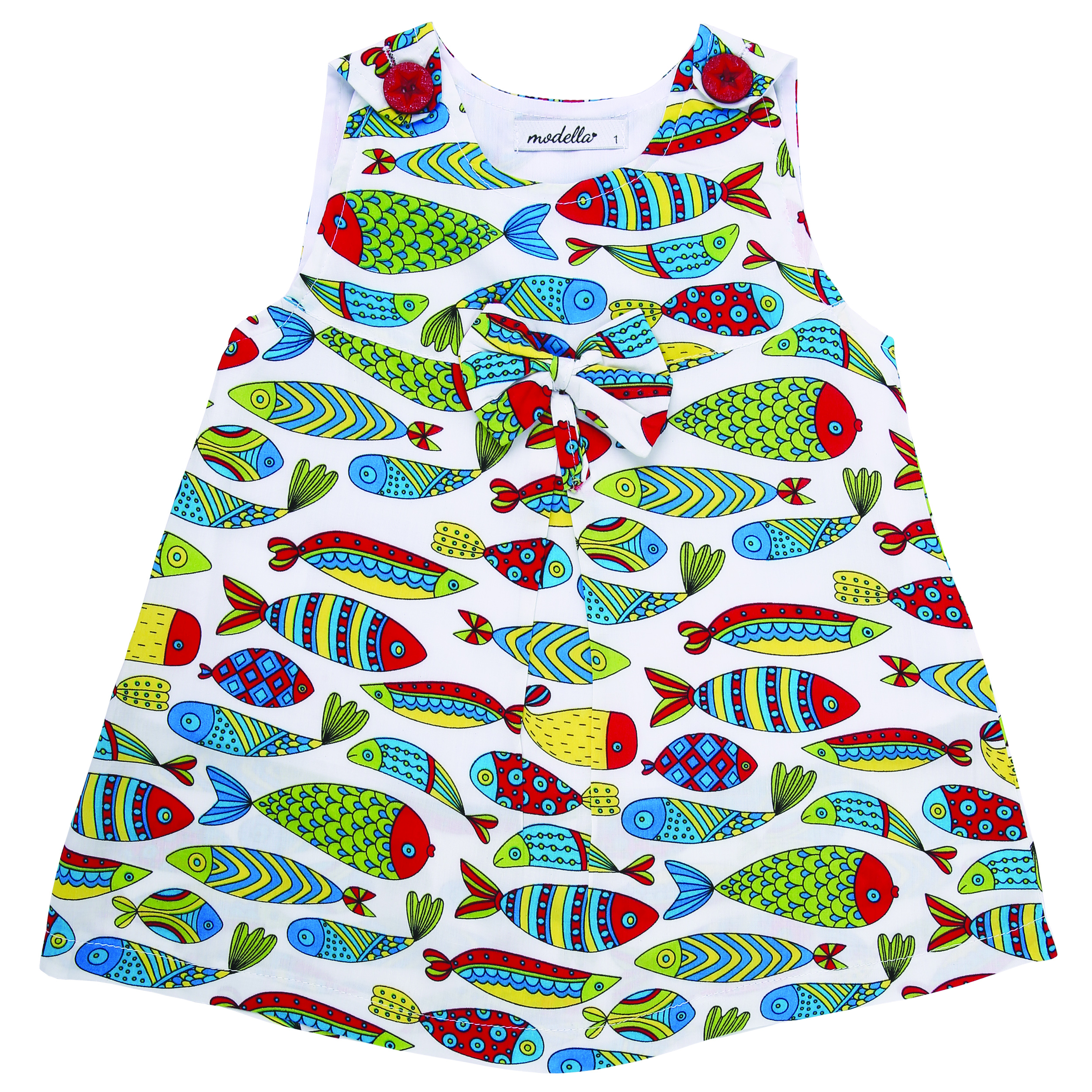    پیراهن دخترانه مدلا طرح ماهی کد M202