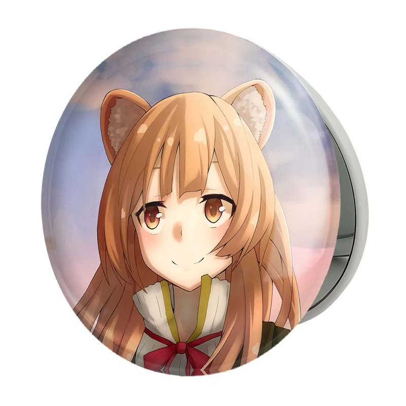 آینه جیبی خندالو طرح رافتالیا انیمه ظهور قهرمان سپر مدل تاشو کد 15939 