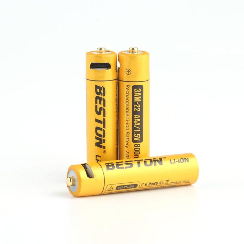 باتری نیم قلم قابل شارژ بستون مدل micro usb li-ion بسته 2 عددی