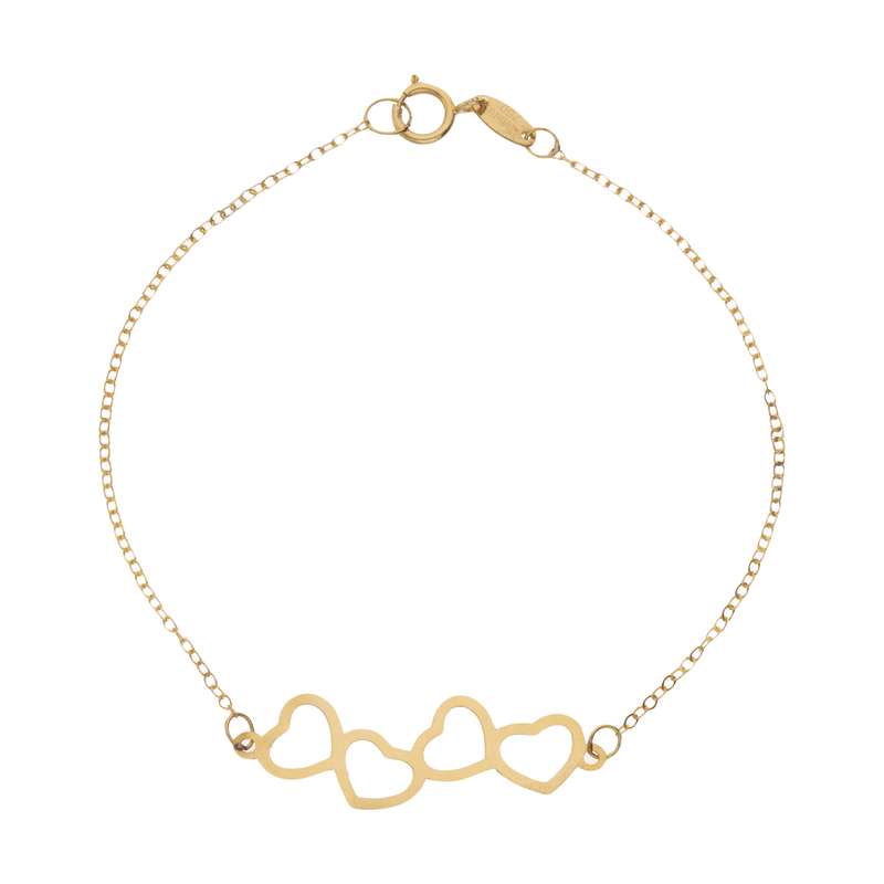 دستبند طلا 18 عیار زنانه مایا ماهک مدل MB1340 طرح قلب