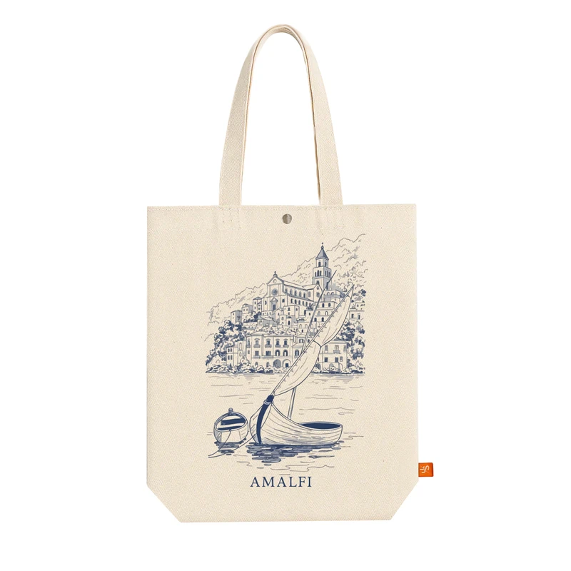 ساک خرید پارچه ای آس استایل من طرح قایق در آمالفی  کد ART1292