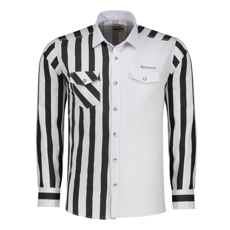 پیراهن آستین بلند یقه برگردان مردانه مدل کوتینگ راه دار