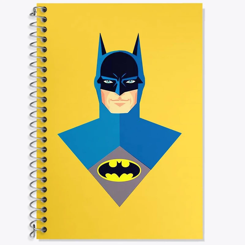 دفتر زبان 50 برگ خندالو مدل دو خط طرح بتمن Batman کد 10266