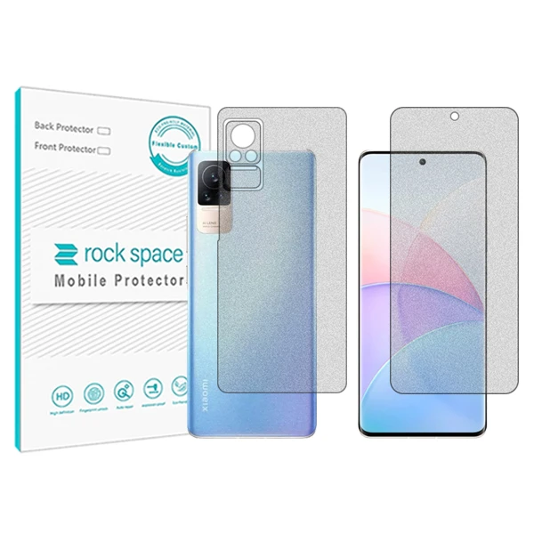 محافظ صفحه نمایش مات راک اسپیس مدل HyMTT مناسب برای گوشی موبایل شیائومی Civi 1Sبه همراه محافظ پشت