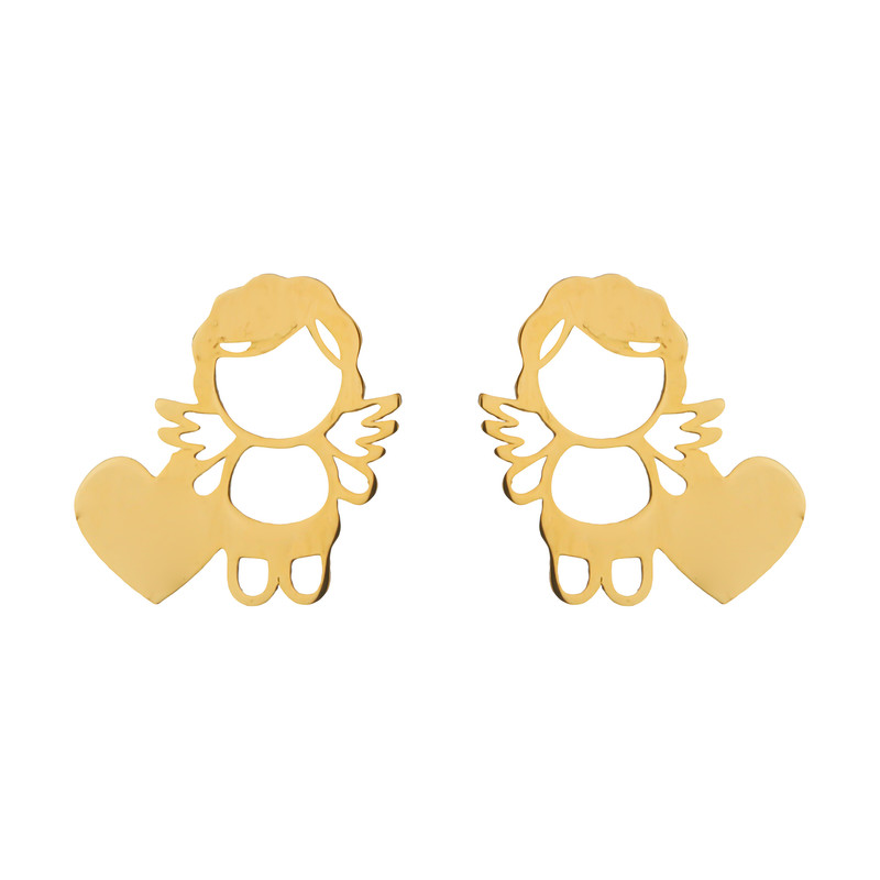 گوشواره میخی طلا 18 عیار زنانه نیکان گلد مدل GF 667