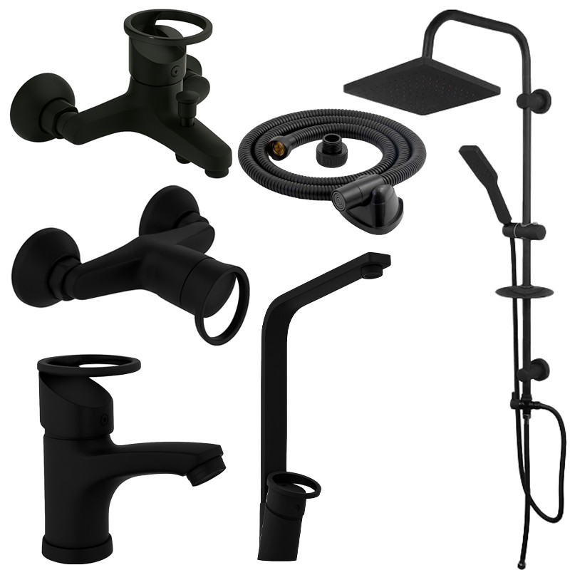 ست شیرآلات فراست پویا مدل تیدا فلت M1 مجموعه 6 عددی