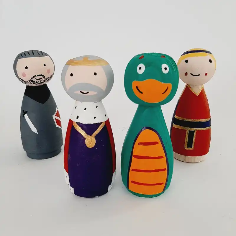 اسباب بازی چوبی مدل بازی تاج و تخت کد WD22 مجموعه 4 عددی