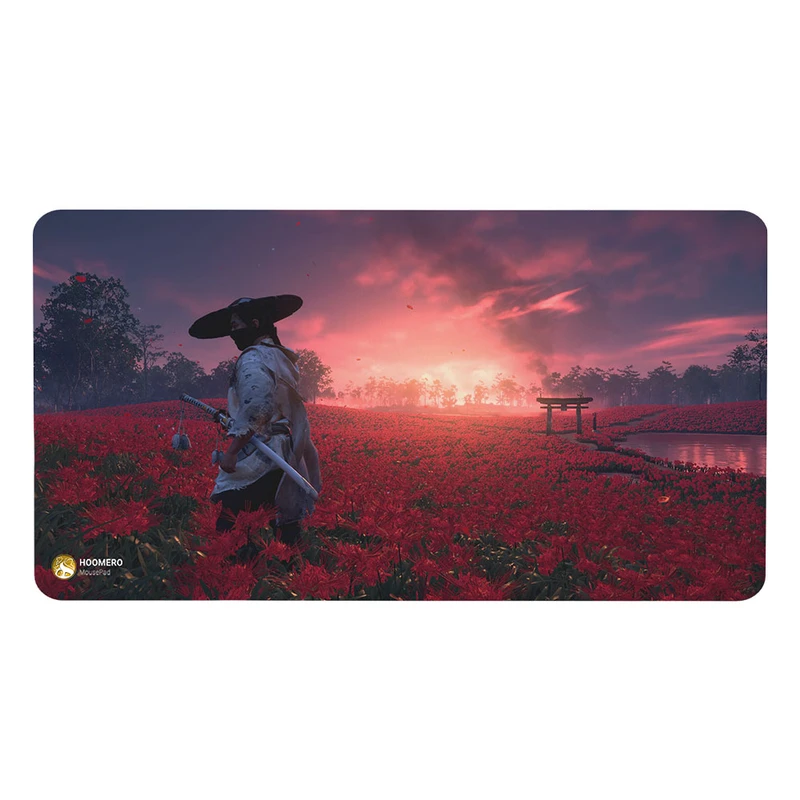 ماوس پد مخصوص بازی هومرو مدل MX1342 طرح بازی سامورایی Ghost of Tsushima