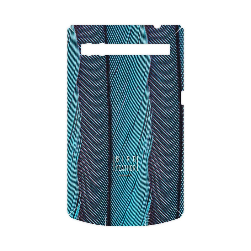 برچسب پوششی ماهوت مدل Turquoise feathers-FullSkin مناسب برای گوشی موبایل بلک بری P9983