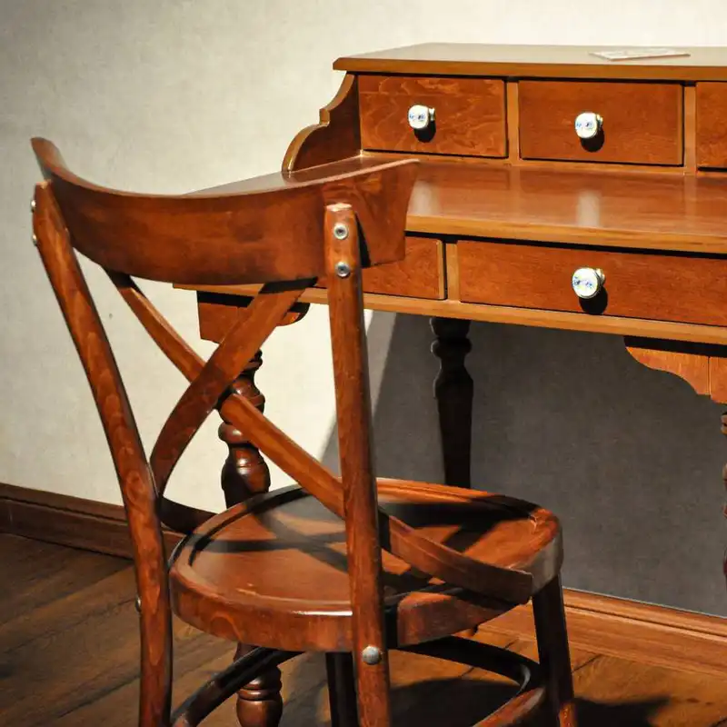 ست میز تحریر و صندلی هفت رج مدل 5 کشو