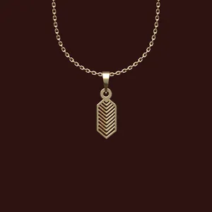 گردنبند طلا 18 عیار زنانه مدوپد مدل هندسی کد X2-1-1237