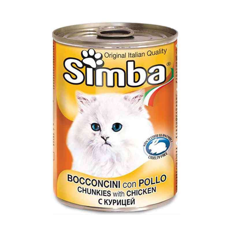 کنسرو گربه سیمبا مدل chicken وزن 415 گرم