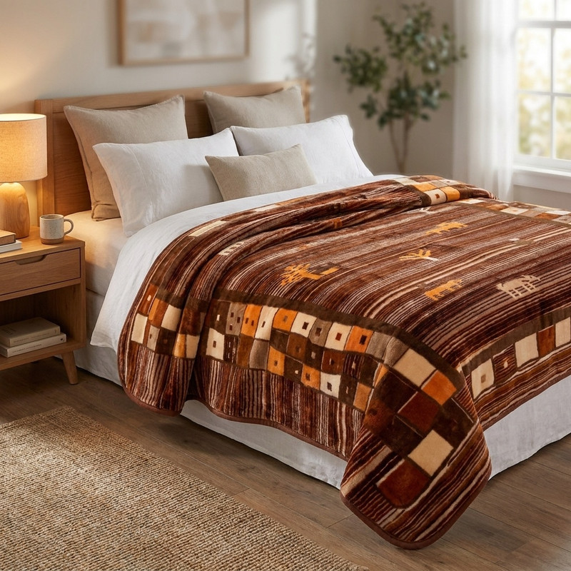 پتو دو نفره گلبافت مدل برتر کد 206 سایز 220x240 سانتی‌متر