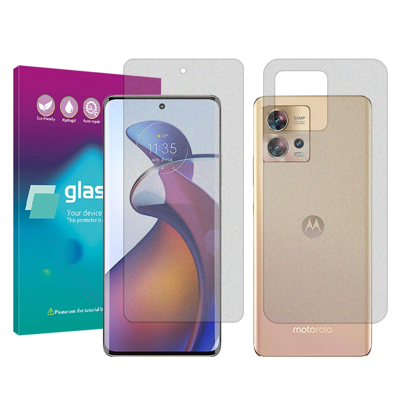 محافظ صفحه نمایش مات گلس پرو مدل Resistant مناسب برای گوشی موبایل موتورولا Edge 30 Fusion به همراه محافظ پشت گوشی