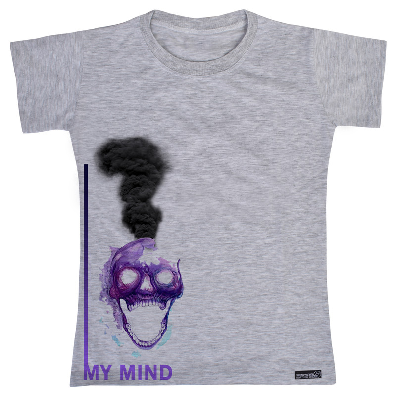 تی شرت آستین کوتاه دخترانه 27 مدل My Mind کد MH1532