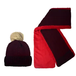 ست کلاه و شال گردن بافتنی بچگانه مدل P6693