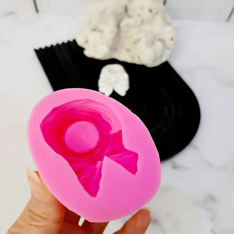 قالب سیلیکونی مدل جاشمعی قلمی طرح پاپیون