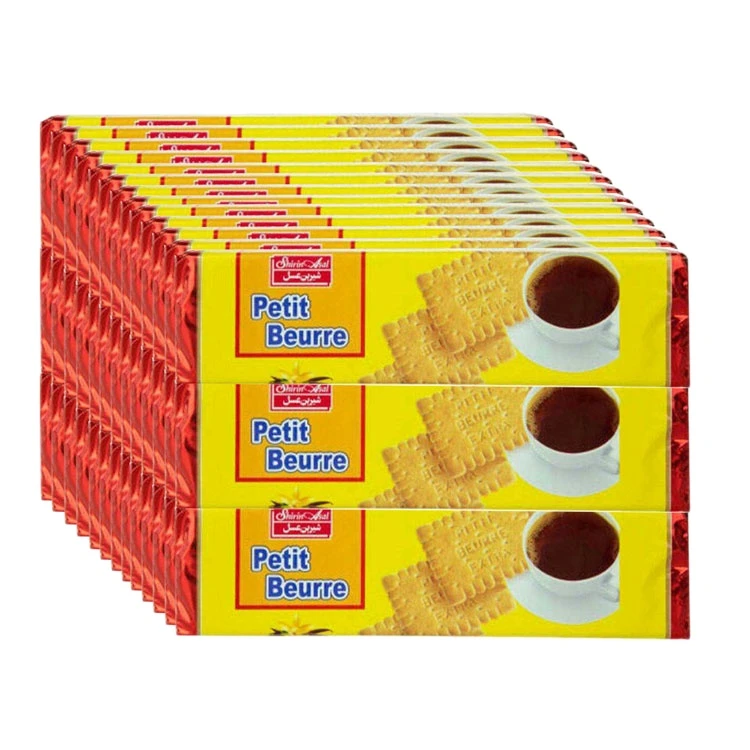 بیسکویت پتی بور وانیل شیرین عسل - 125 گرم بسته 36 عددی