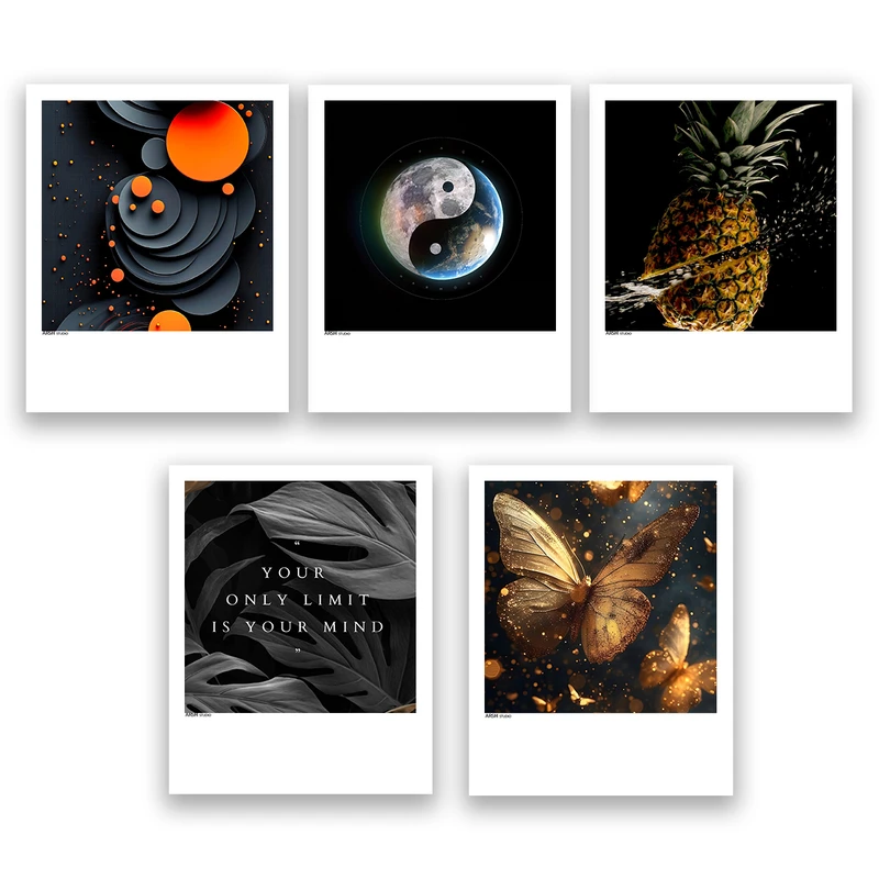 آویز تزیینی عرش مدل فانتزی هنری کد Asa1125 مجموعه پنج عددی