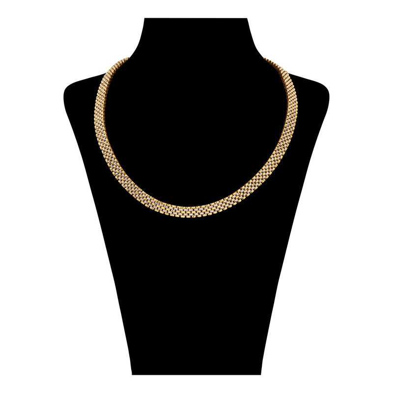 گردنبند طلا 18 عیار زنانه با زنجیر طرح رولکس صلاحی گلد مدل 15930