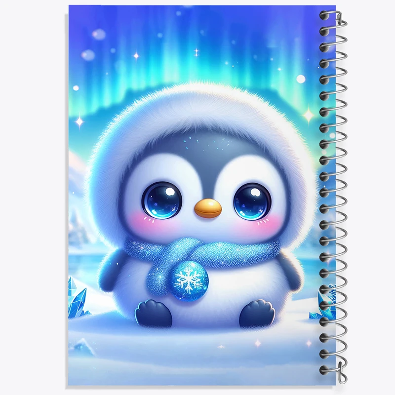 دفتر شطرنجی 50 برگ خندالو طرح پنگوئن کیوت کد F5448