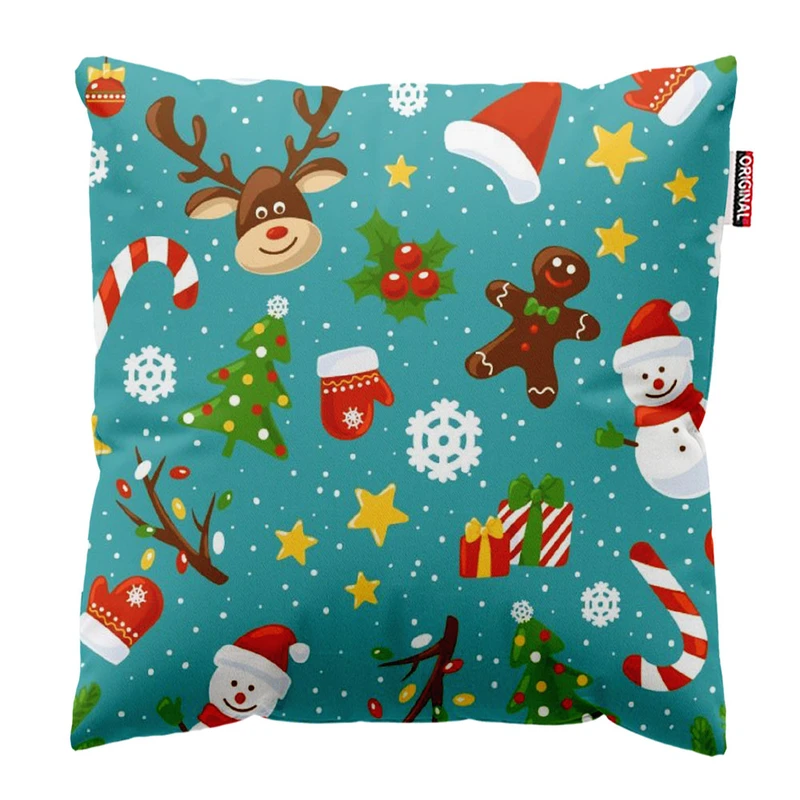 کوسن پاد آفرین طرح کریسمس کد 2605 سایز 30*30 سانتی متر