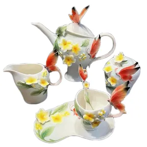 سرویس چای خوری 23 پارچه ونیز طرح پروانه