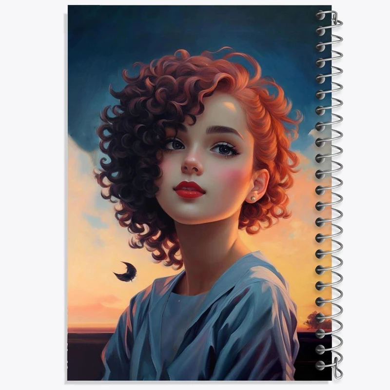 دفتر نت موسیقی 50 برگ خندالو مدل دختر مو فرفری کد 28798