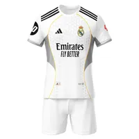 ست تی&zwnj;شرت و شلوارک ورزشی پسرانه مدل رئال مادرید طرح امباپه کد 504 